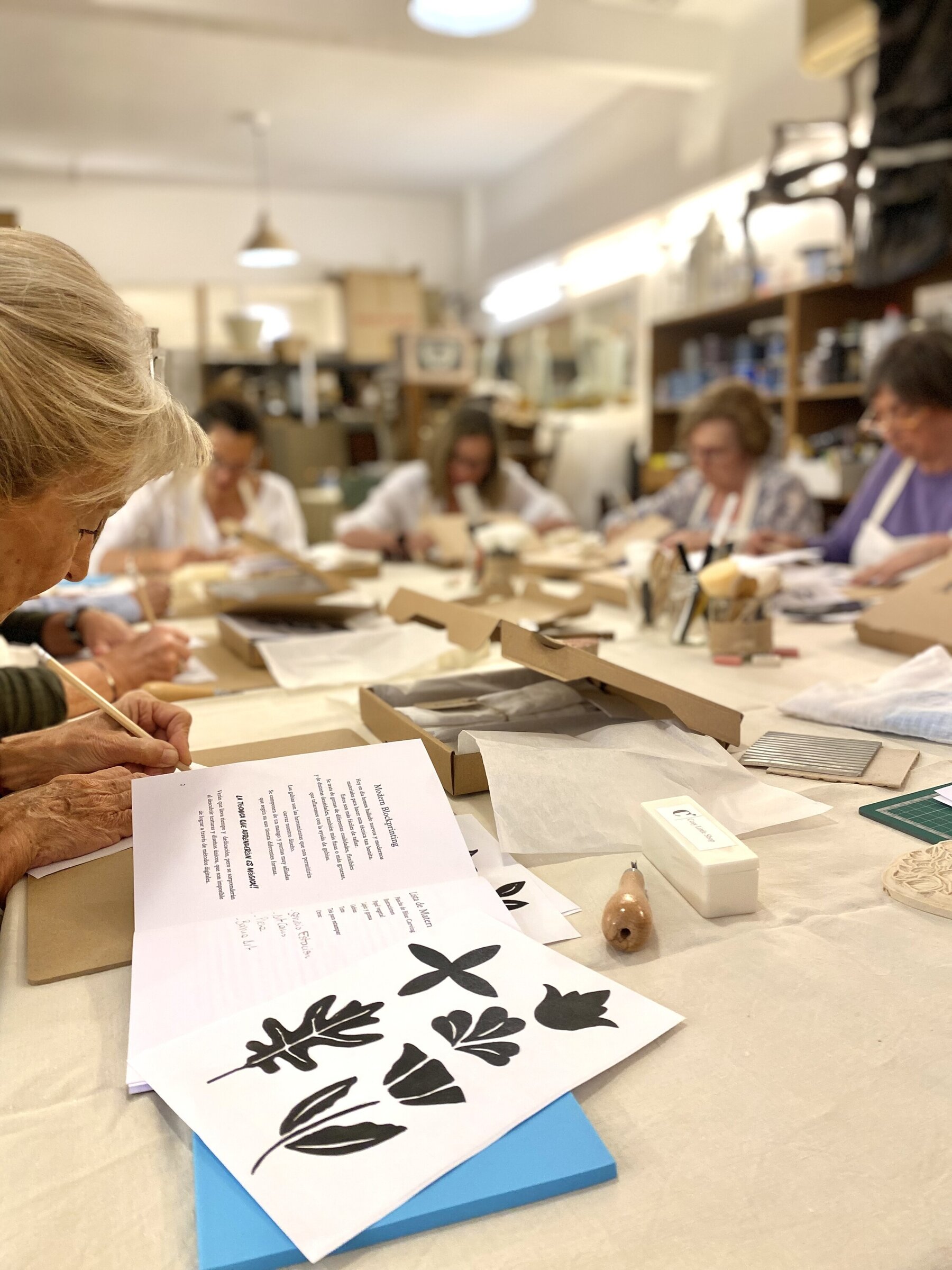 "Taller de Block Printing Grupal"